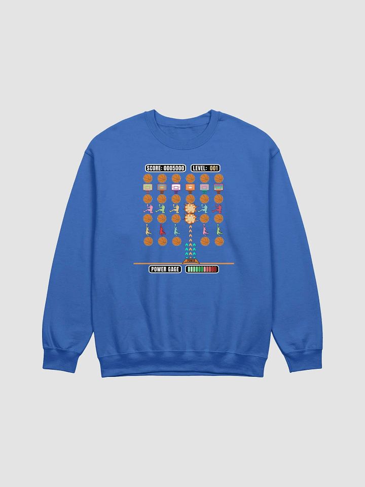 Space Gamer Basketball Hoops & Explosions Crewneck Sweatshirt product image (17)