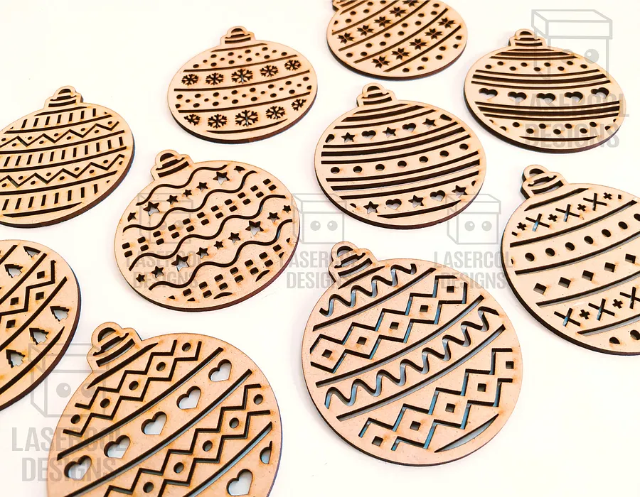Christmas Ornaments (10 Styles) - Laser Cut Files product image (4)