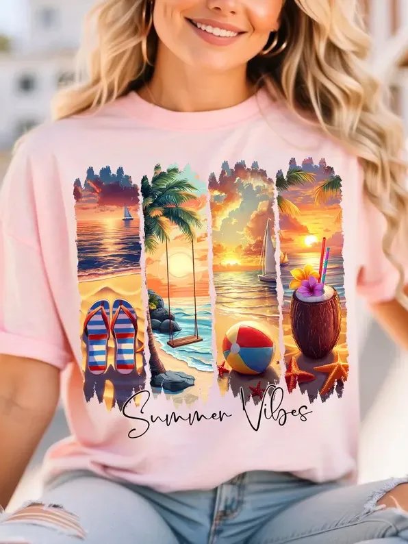 Women's Supersoft Relaxed-fit T-Shirt Summer Vibes product image (1)