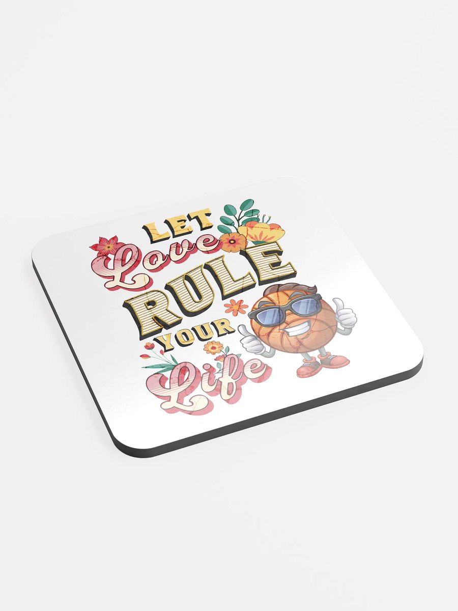 Let Love Rule Your Life Basketball Cork Coaster Set product image (3)