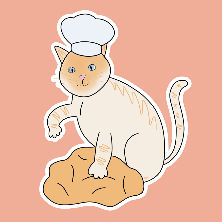Baker Cat Sticker - Flamepoint Siamese product image (2)