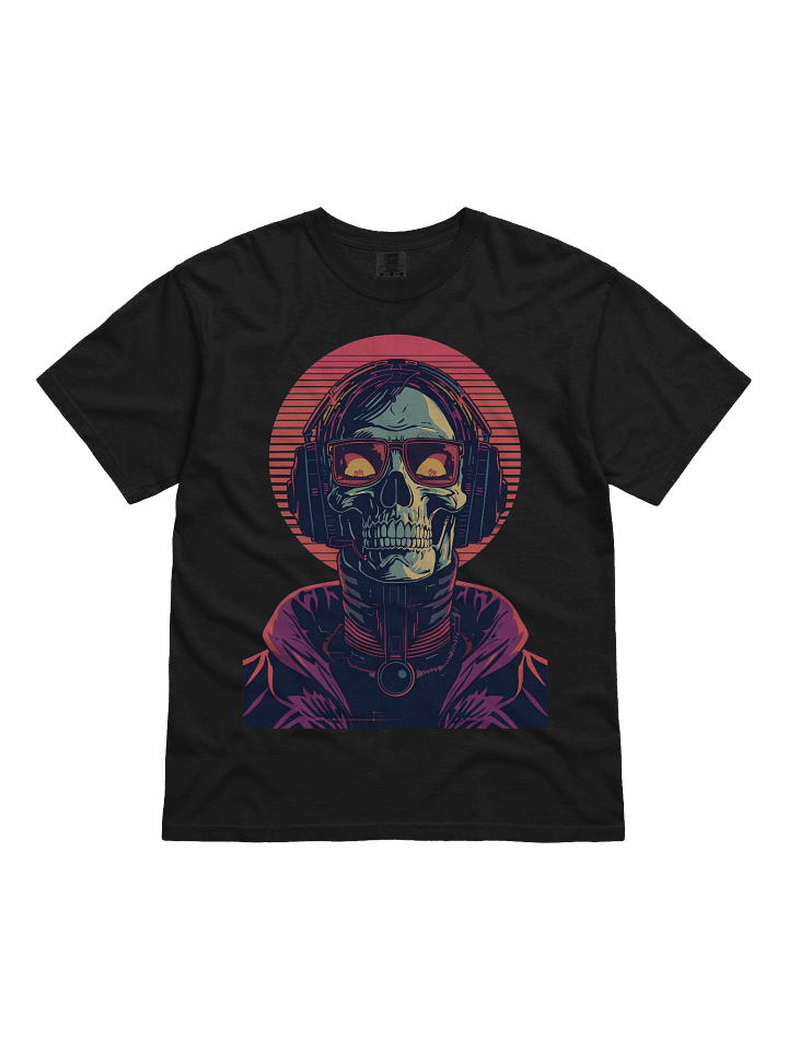 Neon DJ Skull Heavyweight T-Shirt product image (1)