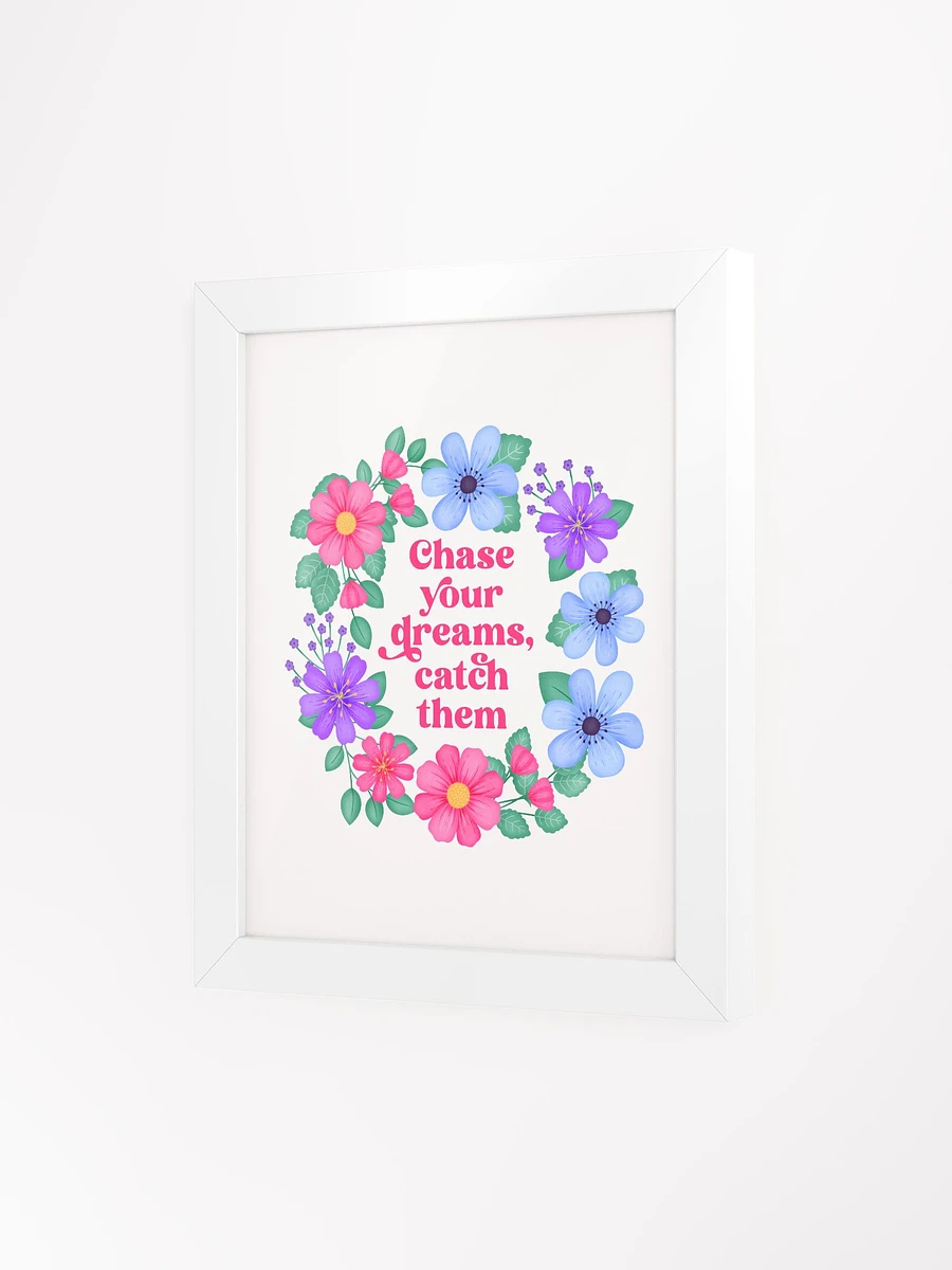 Chase your dreams catch them - Motivational Wall Art White product image (3)