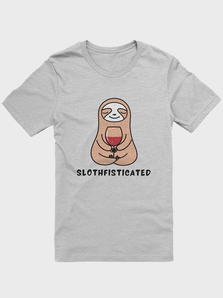 Sloth & Wine Cartoon T-Shirt product image (1)