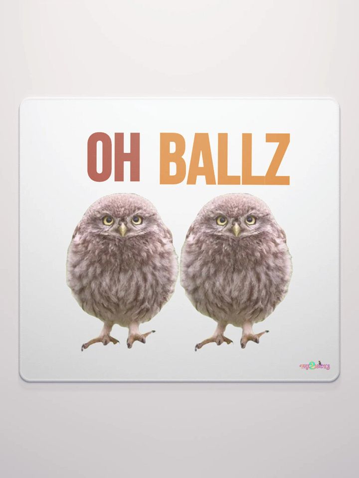 Oh Ballz Gaming Mouse Pad (White) product image (1)