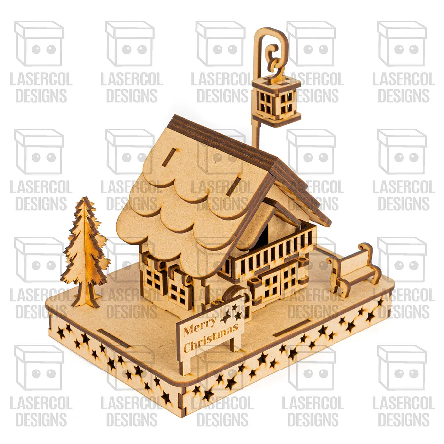 Christmas Houses (4 Styles) - Laser Cut Files product image (10)