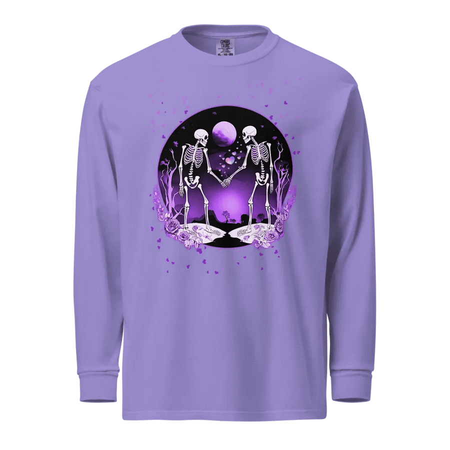 Cosmic Love Skeletons heavyweight Long Sleeve tee product image (6)