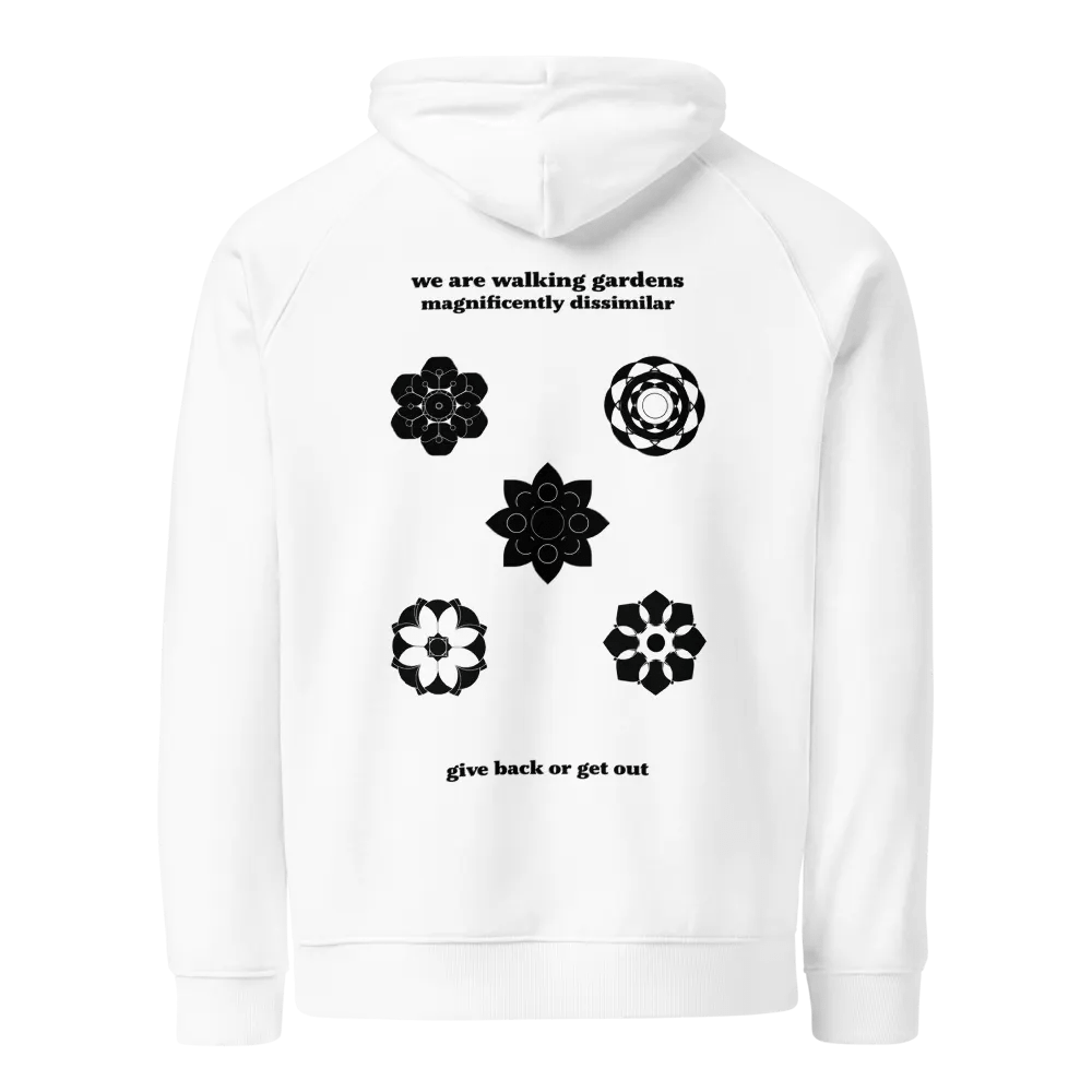 Walking Gardens white hoodie product image (2)