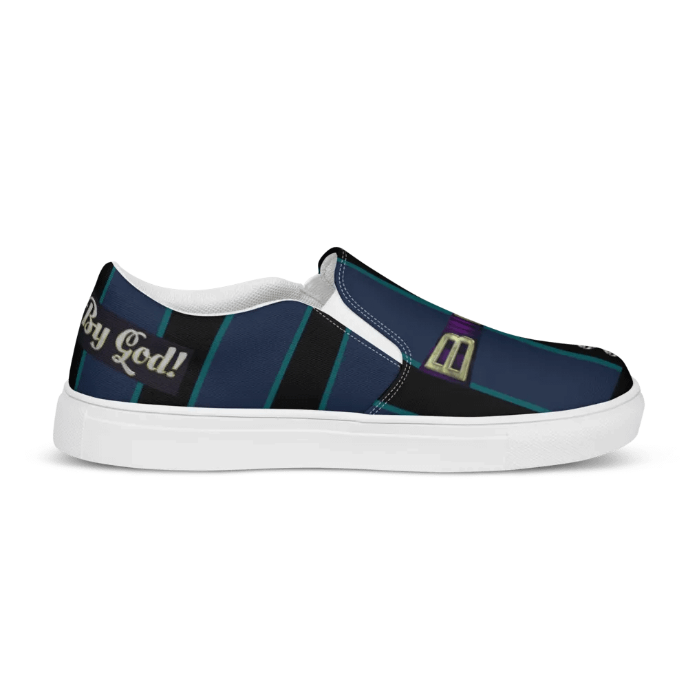 BBG Green & Blue Men's Diamond Cross Slip Ons product image (11)