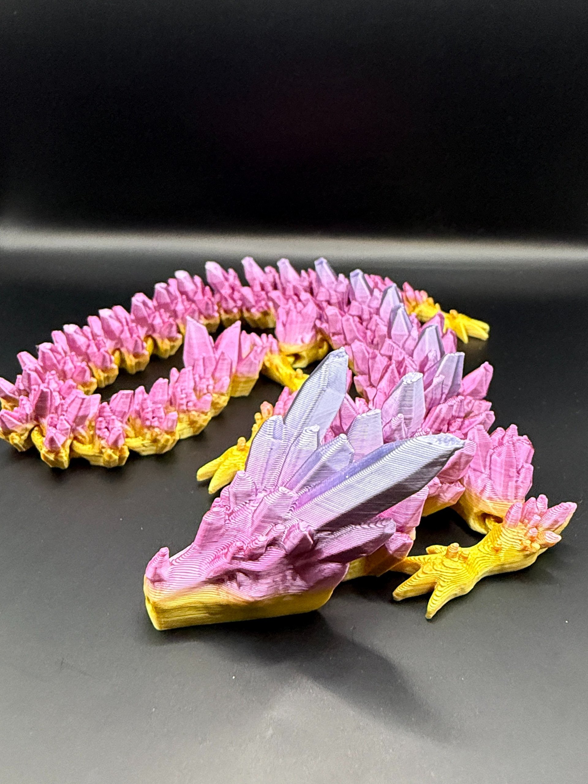 3D Printed Silk Candy Rainbow Crystal Dragon product image (5)