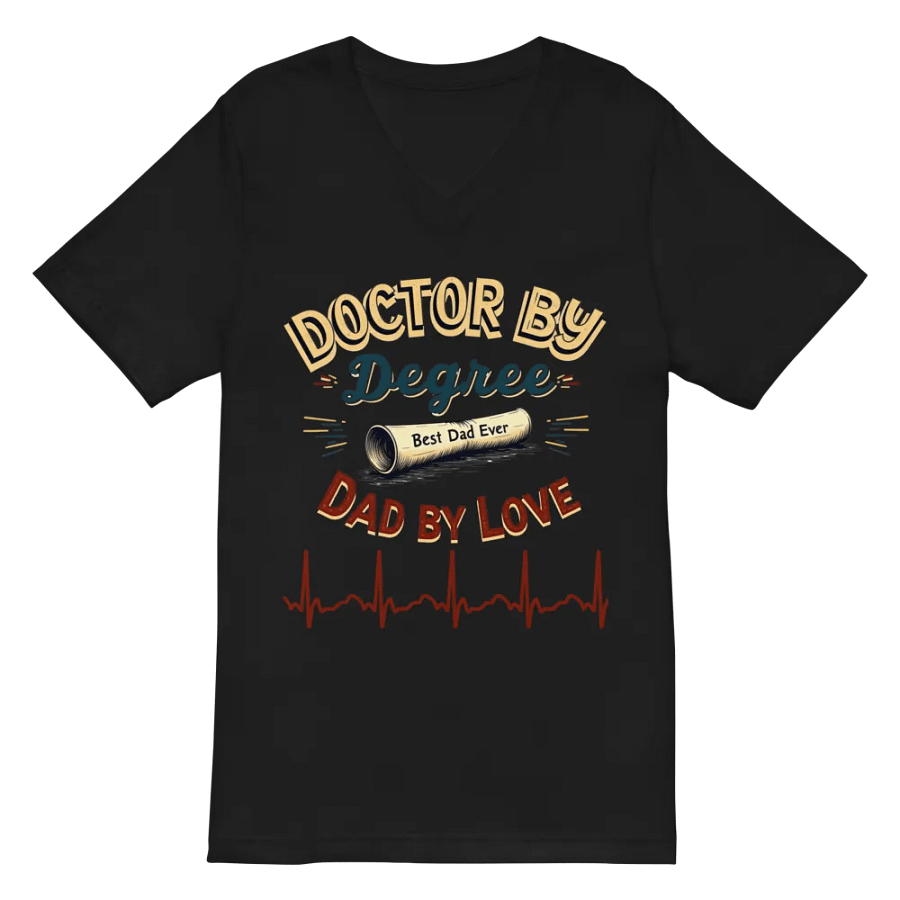 Doctor by Degree, Dad by Love V-Neck T-Shirt product image (3)
