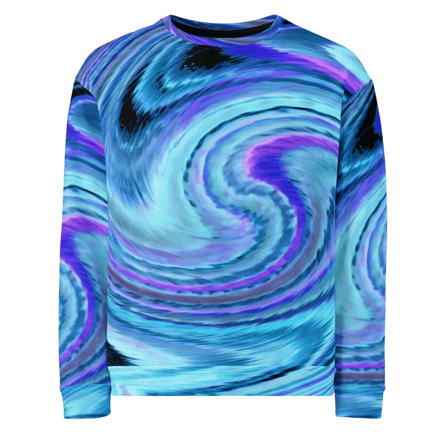 Abstract Swirling Blue Lochan's Reflection Unisex Sweatshirt product image (5)