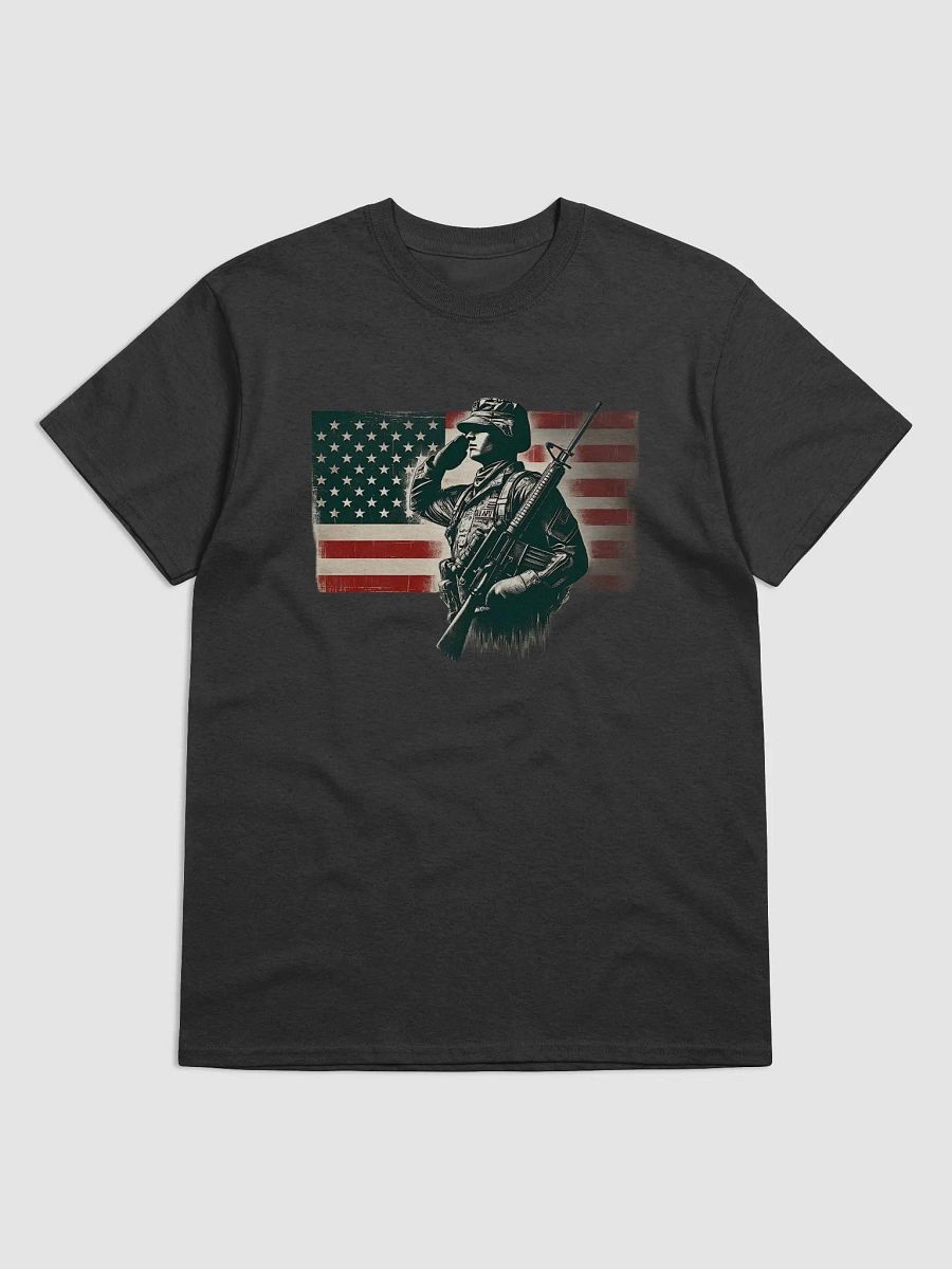 Saluting Soldier - Proud USA Patriotic Tribute Vintage Unisex Heavyweight T-Shirt product image (1)