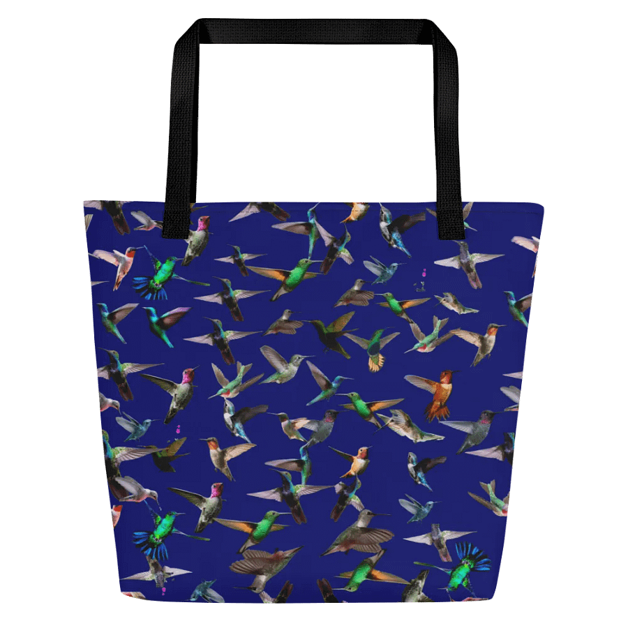 dark blue hummingbird design Tote for stylish moms daughters friends product image (3)