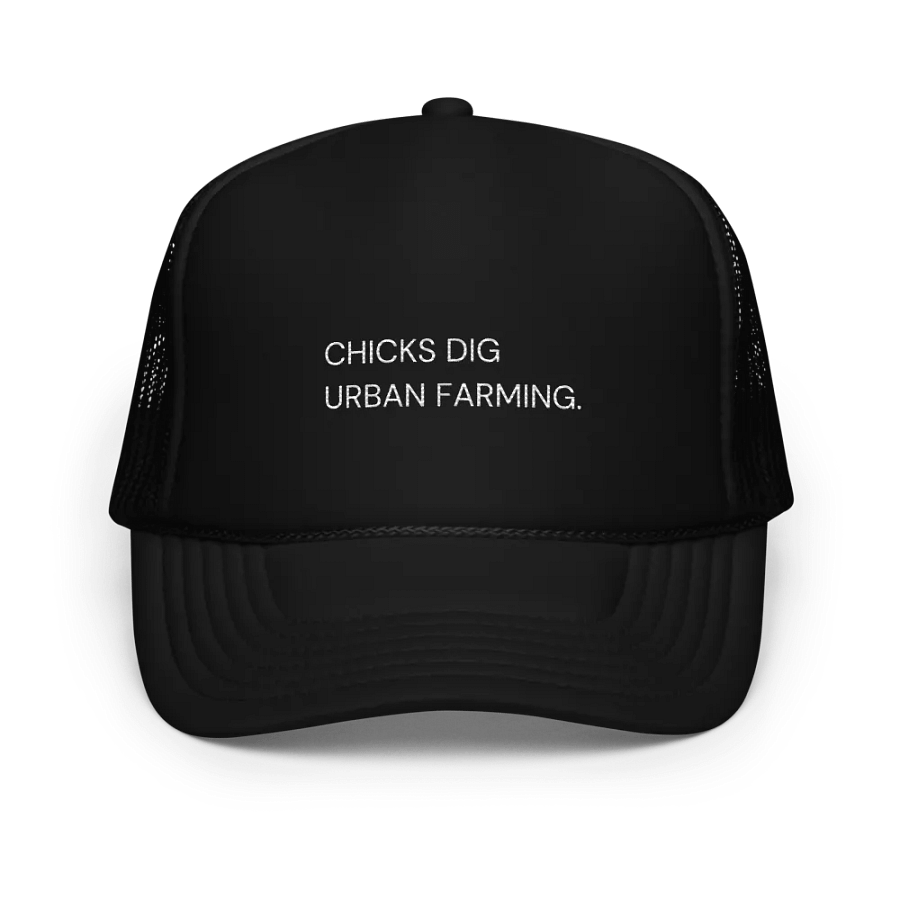 Chicks Dig Urban Farming Trucker product image (1)