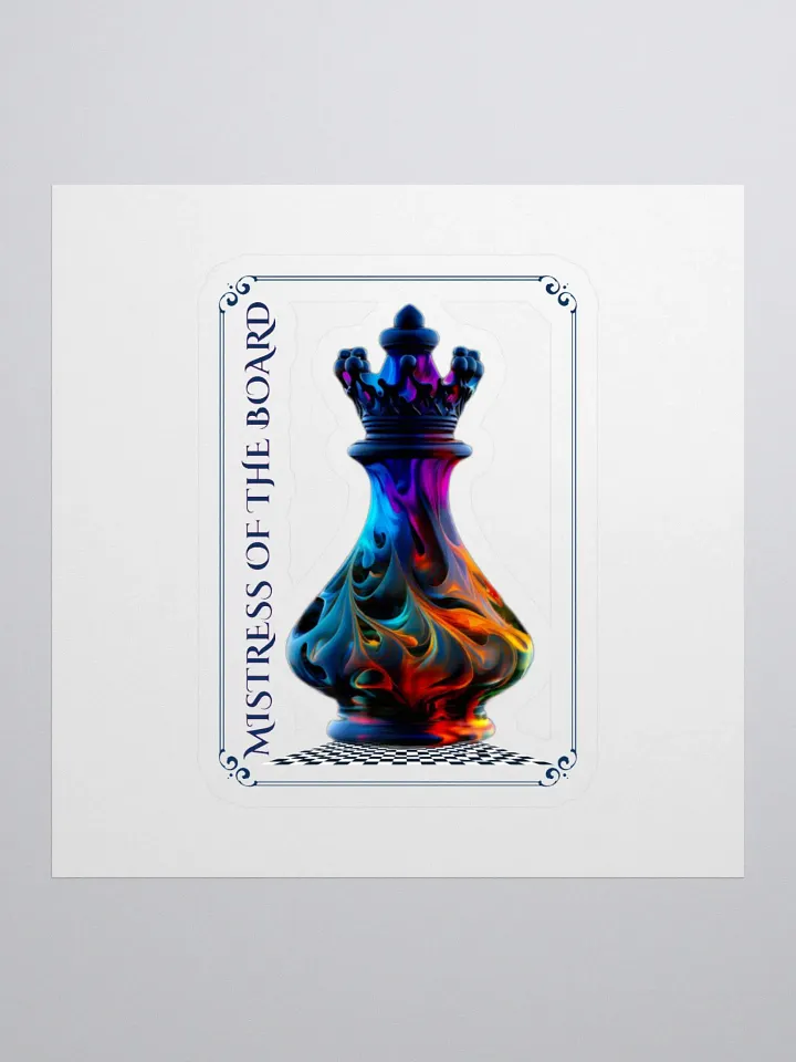 Mistress of the Board, Chess Queen Kiss Cut Stickers product image (1)