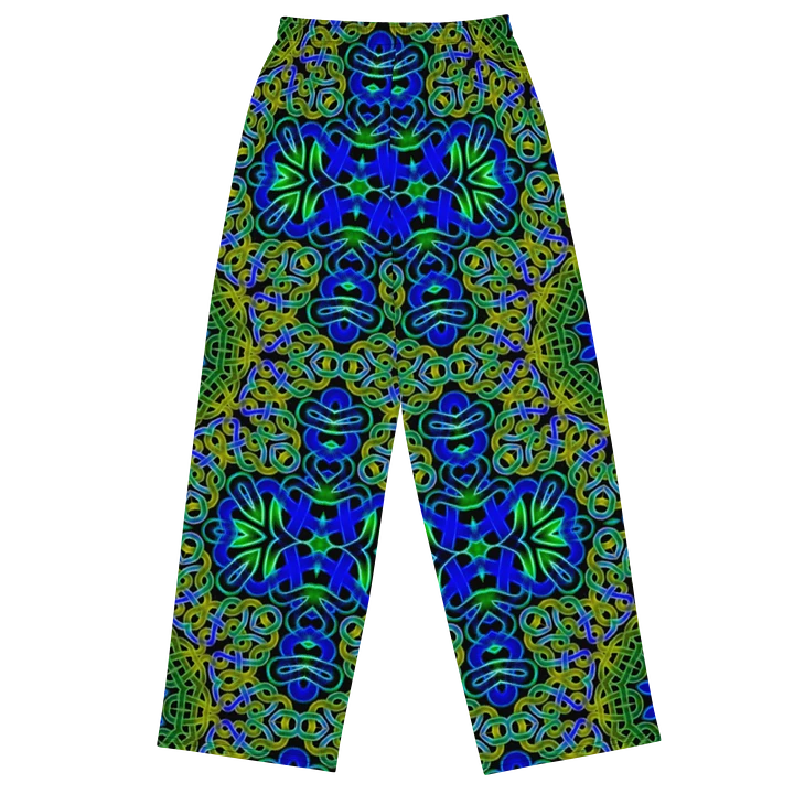 Blue Green Celtic Kaleidoscope Wideleg Pants product image (1)