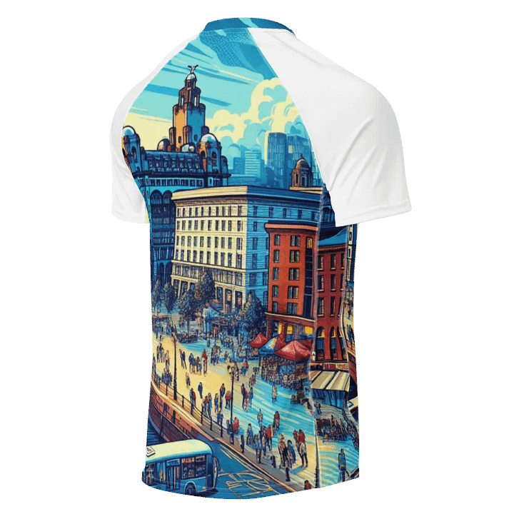Cityscape Skyline Men's Rash Guard |Ai Design product image (2)