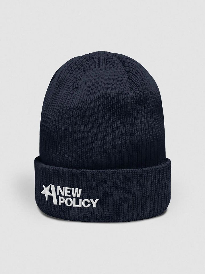 A New Policy Ribbed Beanie - Navy product image (2)