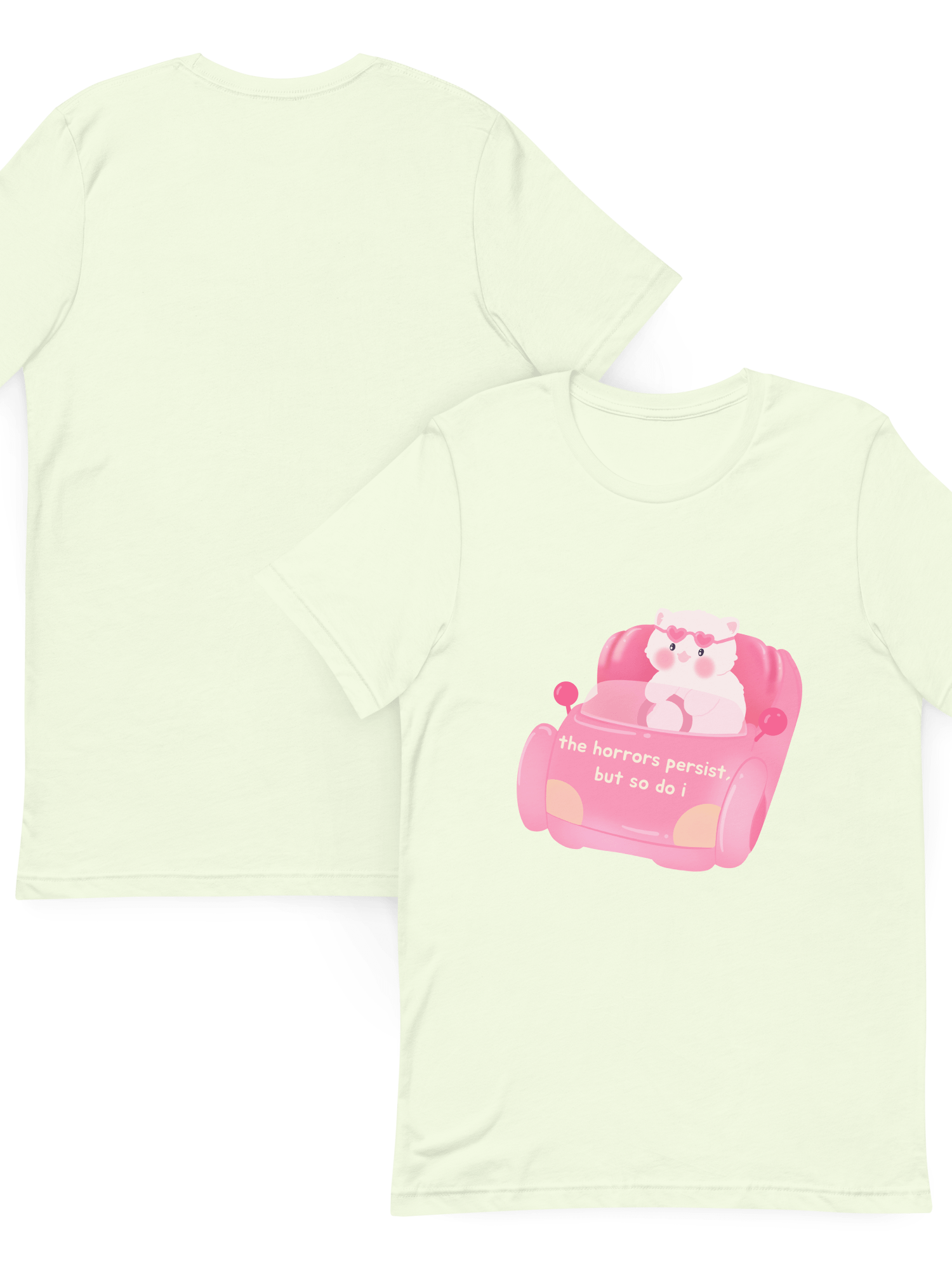 The horrors persist but so do I, Cat Soft Cotton Unisex T-shirt product image (3)