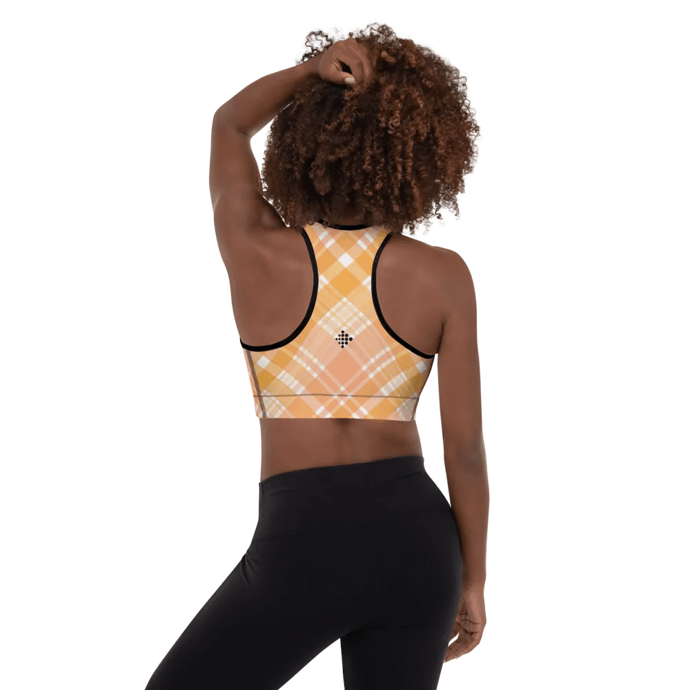 Sunset Plaid Delight Sports Bra product image (5)