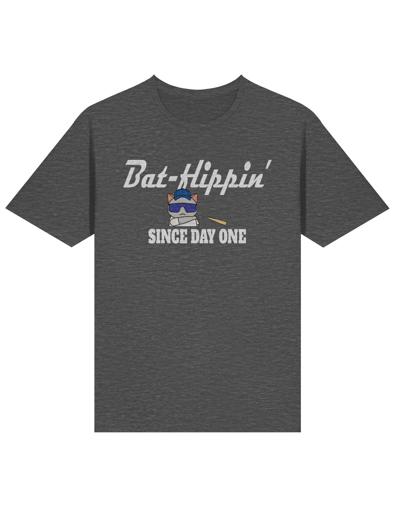 Baseball Cat (Bat-flippin' Since Day One) - Unisex Adult Super Soft Lightweight T-shirt product image (1)