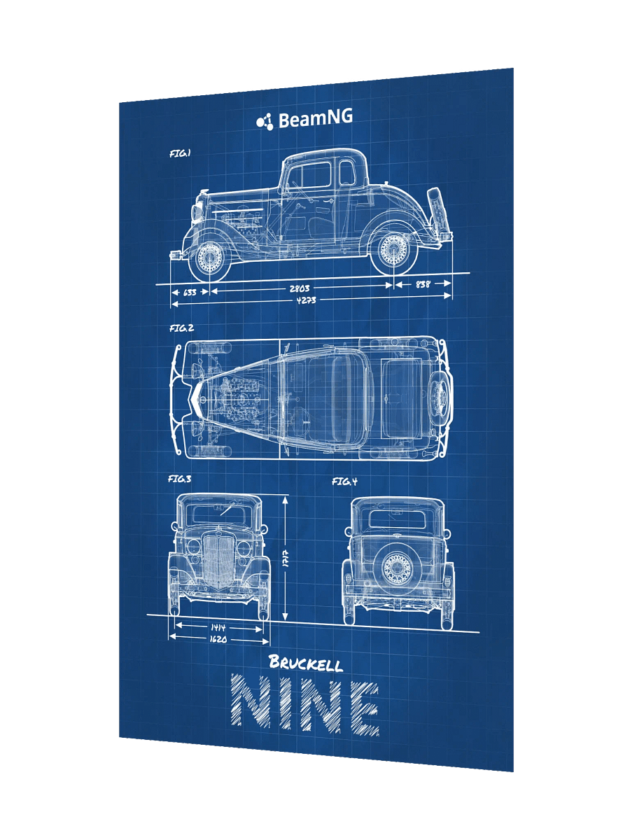 Bruckell Nine Blueprint Poster product image (3)