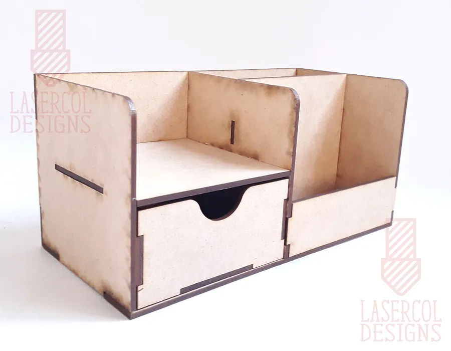 Desk Organizer with drawer - Laser Cut Files product image (8)