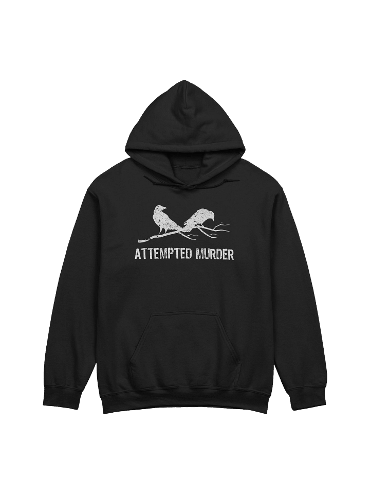 Attempted Murder Two Crows Funny Bird Pun Meme Hoodie 1BK2 product image (1)