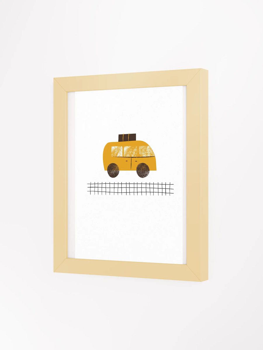 Stylized Yellow Car Framed Matte Poster product image (64)