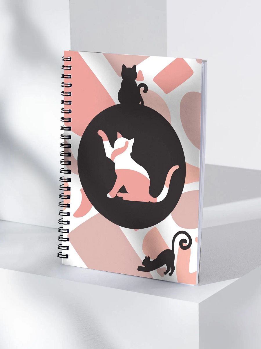 Monogram Letter O Cat Lover Geometric Pinks Notebook product image (4)