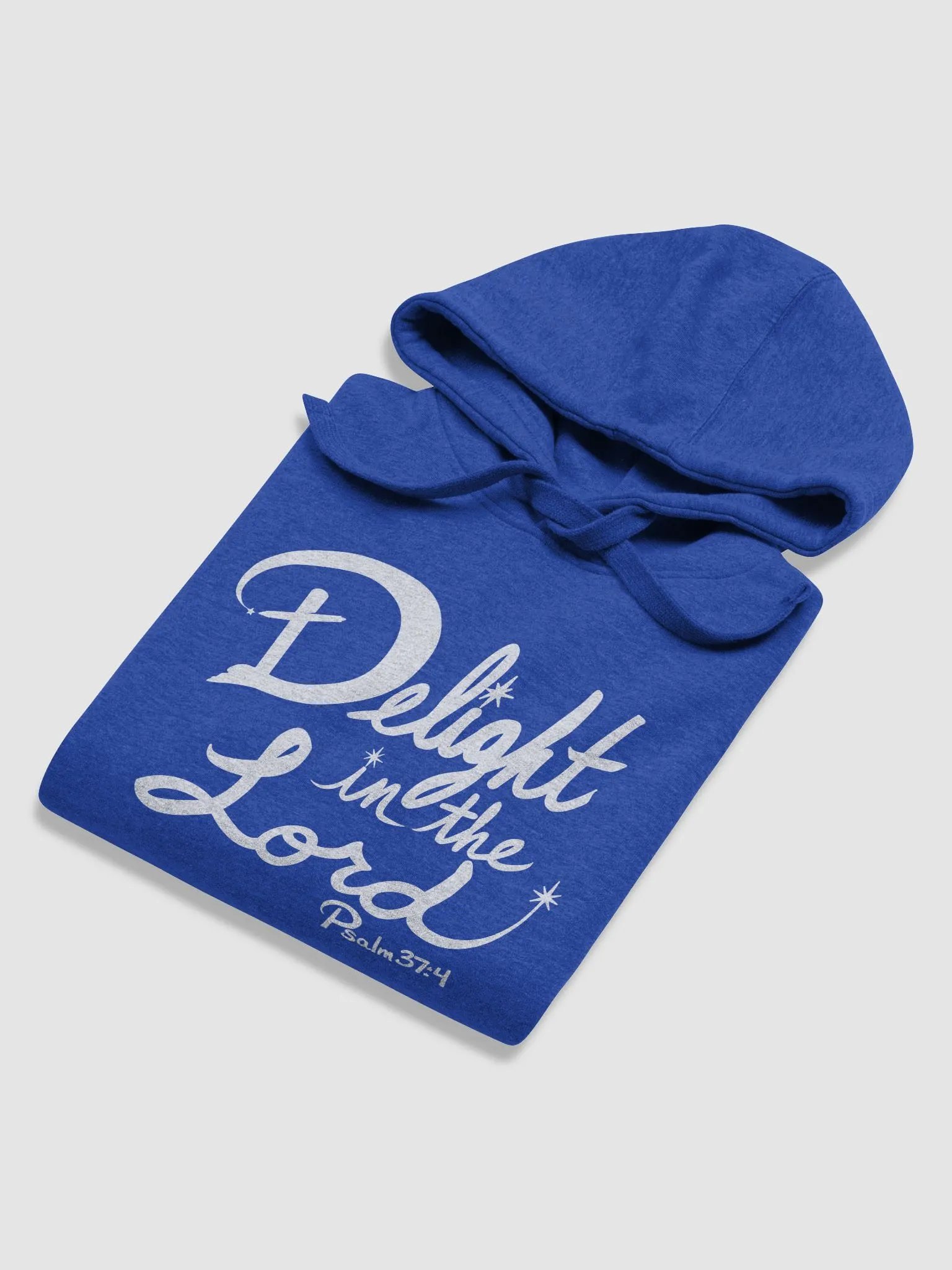 Delight in the Lord Cotton Hoodie - Blue product image (6)