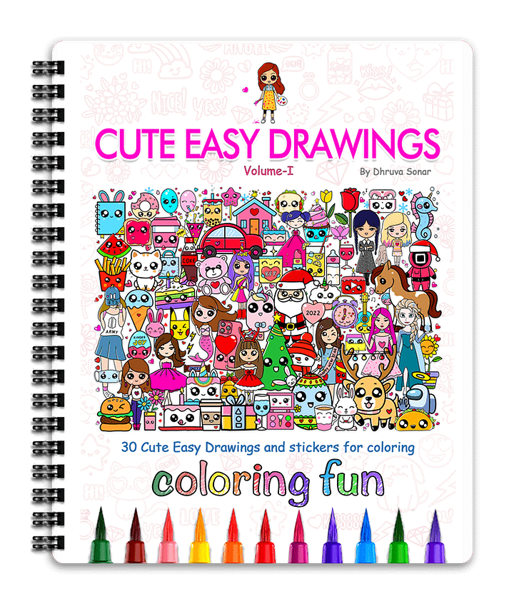 Cute Easy Drawings Coloring Book, Vol. 1 – Paperback product image (1)