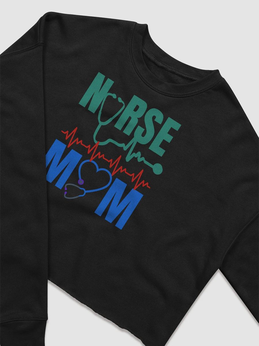 Nurse Mom Heartbeat Crop Sweatshirt product image (8)