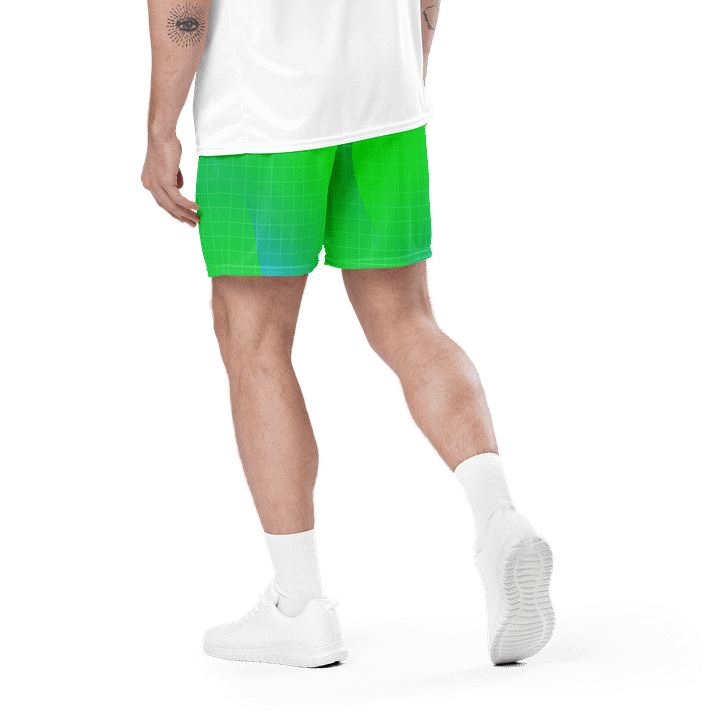 70s Neon Grid Unisex Mesh Shorts product image (2)