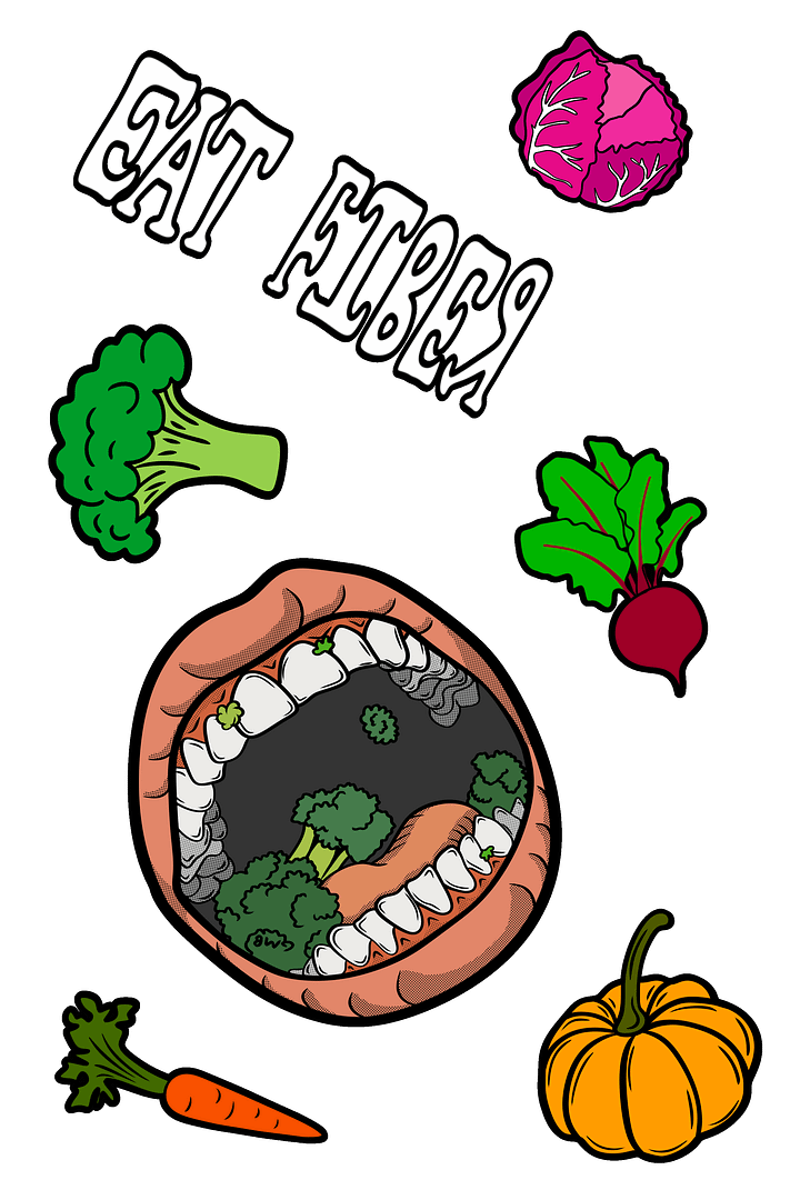 Eat Fiber Sticker Sticker Sheet product image (2)
