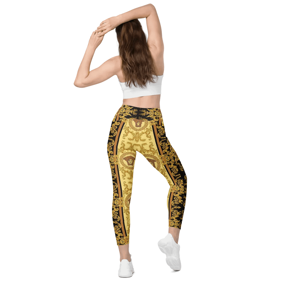 Leggings with Pockets – Luxury Medusa Inspired Print for Glamorous & Bold Style product image (7)