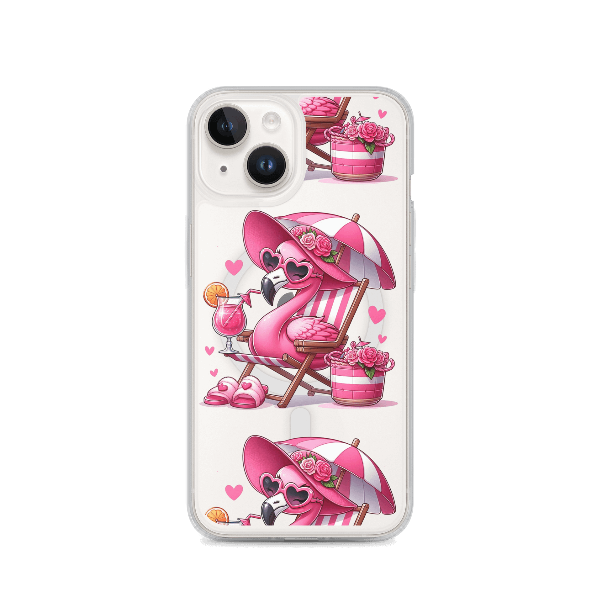 Flamingo Paradise iPhone® MagSafe® Clear Case product image (4)