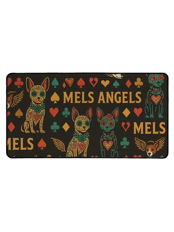 Mel’s Angels Dog Food Mat – Non-Slip, Waterproof Feeding Mat with Day of the Dog Design (15.5" x 31.5") product image (2)