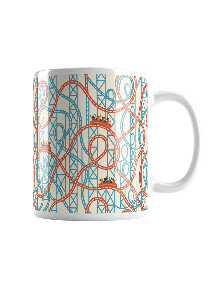Roller Coaster Coffee Mug – Thrill Ride Theme for Amusement Park Fans product image (2)