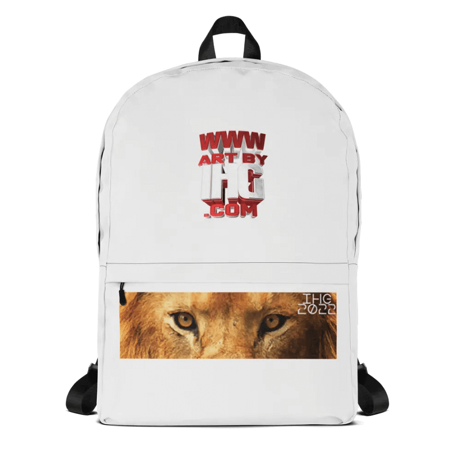 ArtByIHG.com Lion Eyes Digital Drawing Bookbag product image (1)