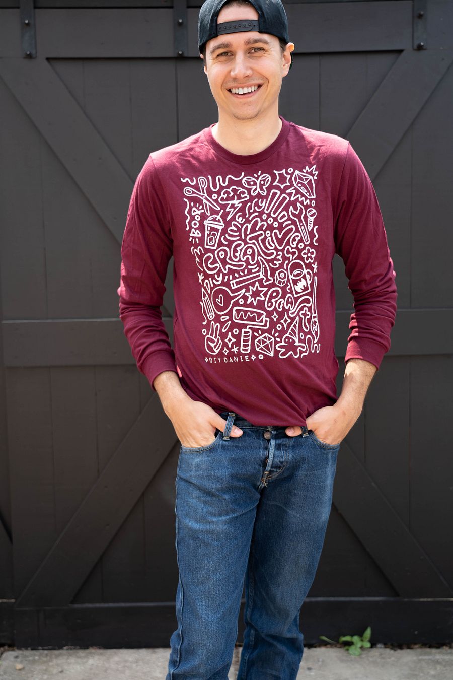 CREATIVE CHAOS LONG SLEEVE - White txt product image (3)