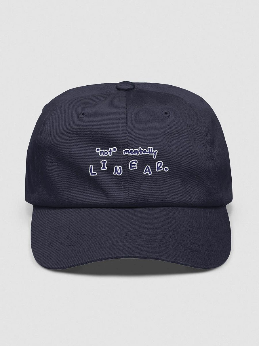 *not* mentally linear. (navy + white lined design) classic dad hat product image (33)