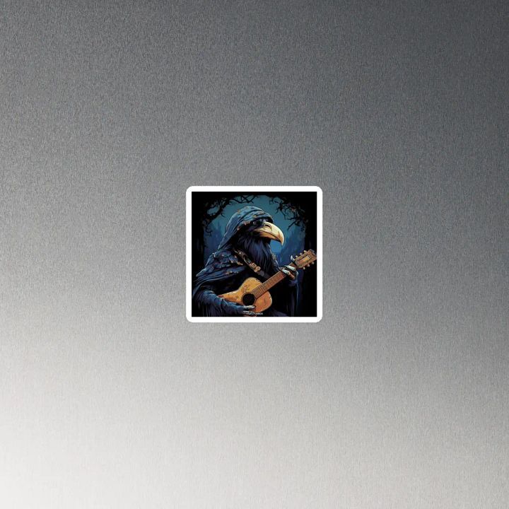 Premium Vinyl Magnet ⚫️ Crow Man's Guitar Groove product image (4)