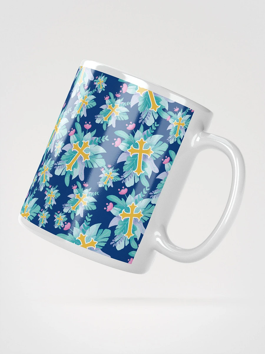 Floral Cross Patterned Mug product image (3)