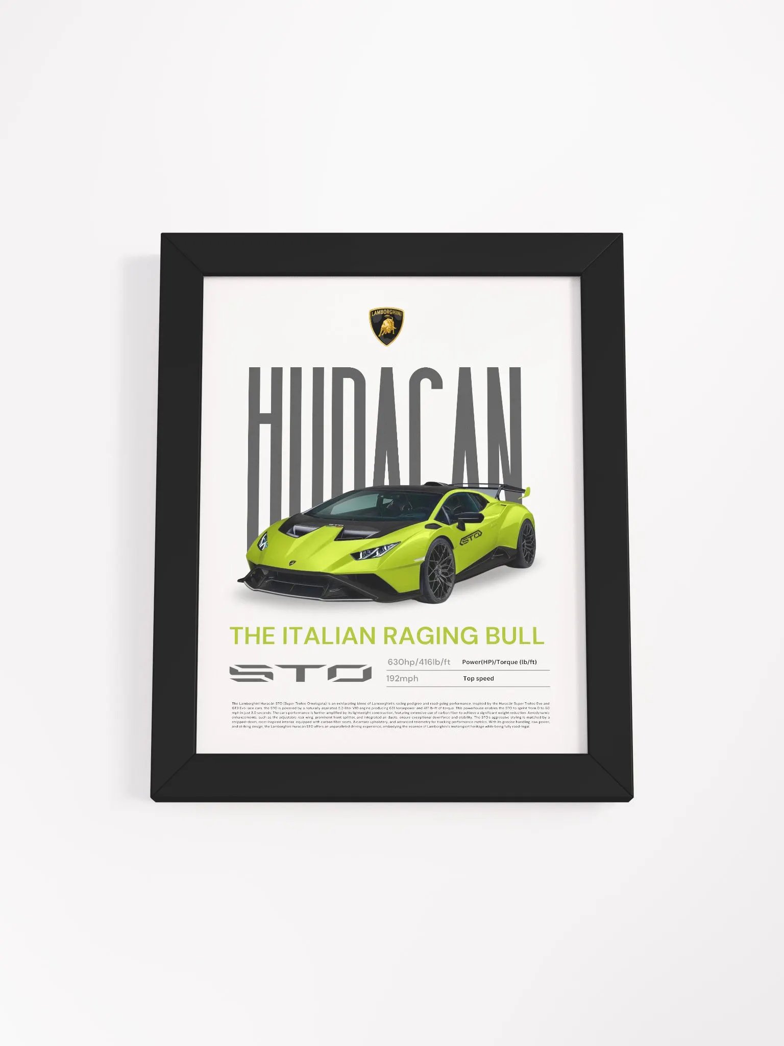 LAMBORGHINI HURACAN STO FRAMED POSTER product image (1)