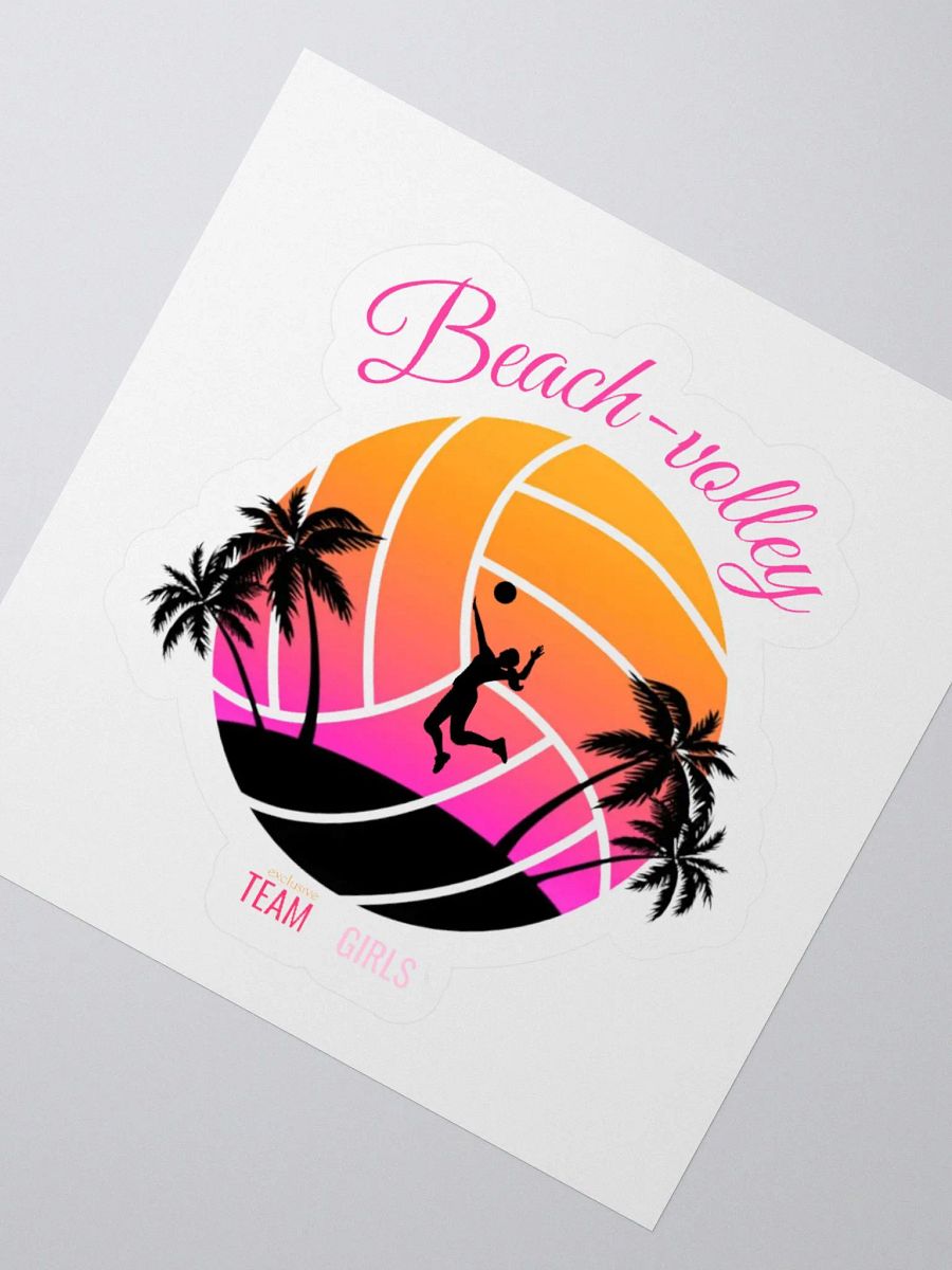 Sunset Spike Volleyball Kiss Cut Stickers product image (5)