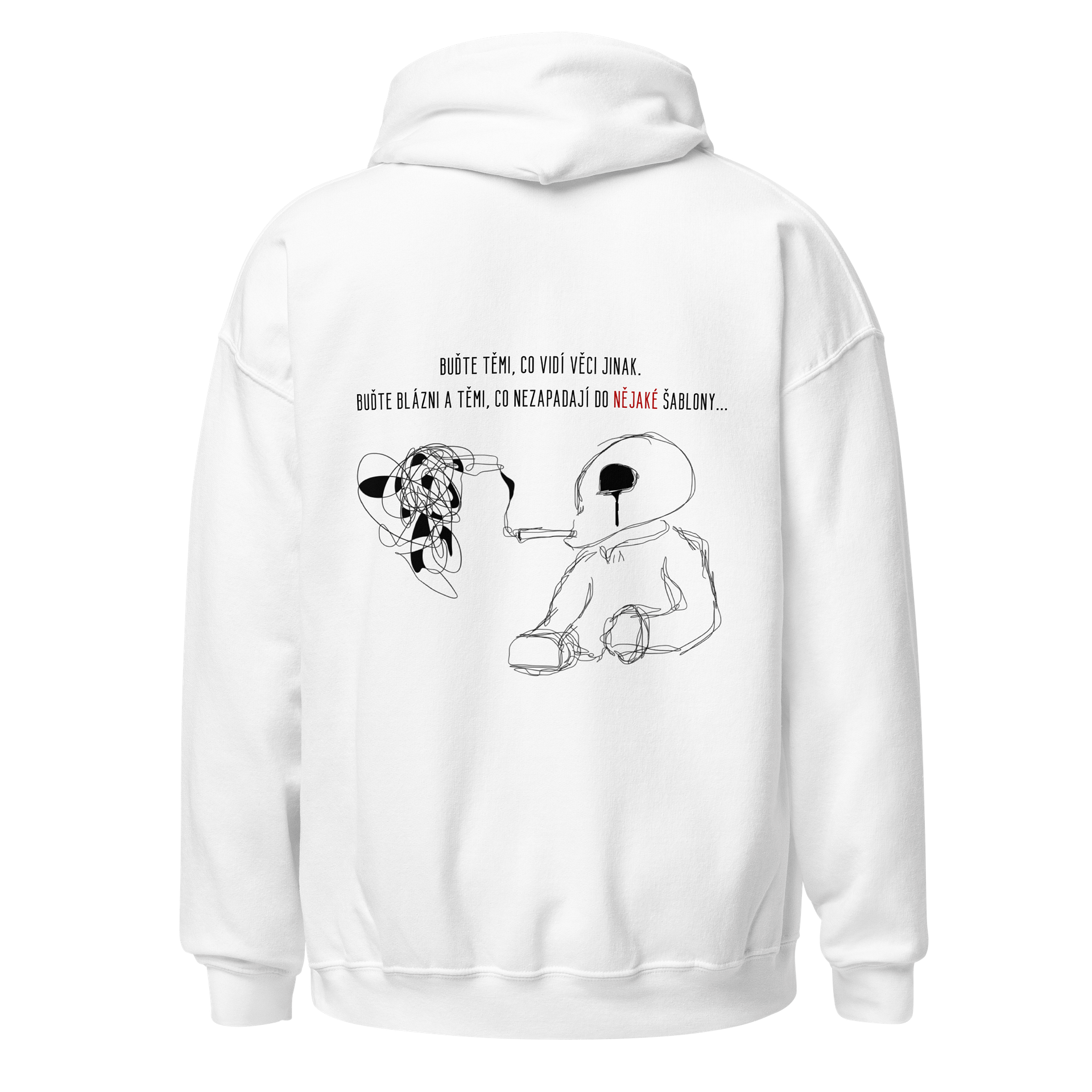 Blázni White Hoodie product image (1)