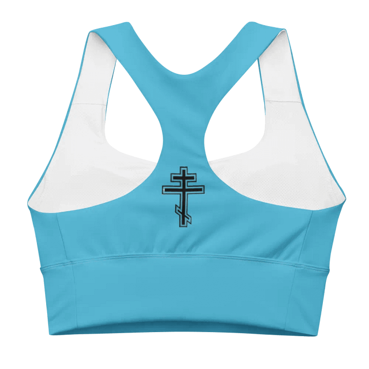 Sky Blue Serenity Longline Sports Bra product image (2)