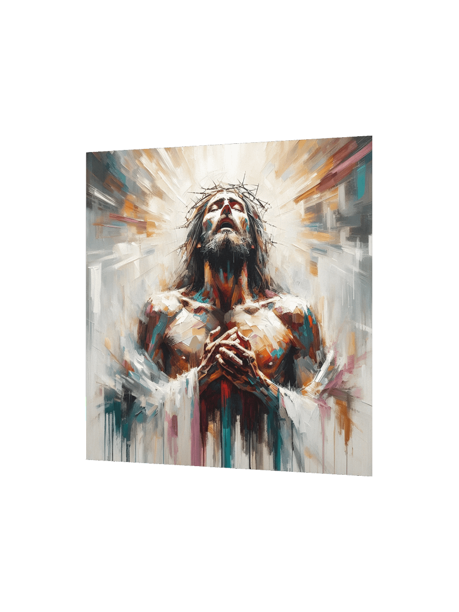 Radiant Jesus Christ Resurrection Wall Art | Modern Christ Art Canvas Print product image (2)